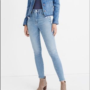 Madewell 10” high rise skinny jeans